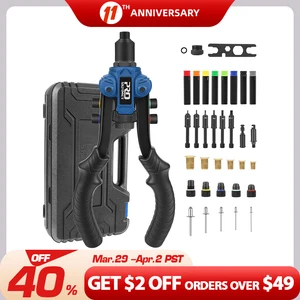 3 в 1, ручные заклепочные гайки, заклепочные гайки, ранцеобразный инструмент для Auto M3/4/5/6/8/10, многоцелевая развертка от PROSTORMER - изображение