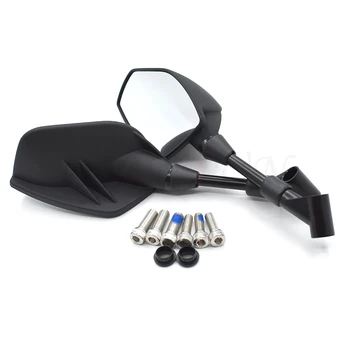 

Black universal 8mm 10mm motorcycle rearview mirror white glass For KAWASAKI Z250 Z300 Z750 Z750S Z750R Z800 Z900 Z1000