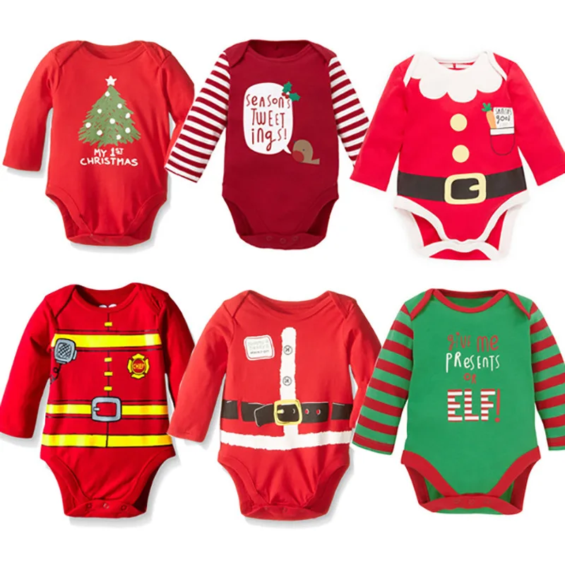 

Newborn Infant Christmas Baby Girl Boys Rompers Jumpsuit Clothes Outfits Autumn and Winter Baby Boy Bodysuits Clothing Costume