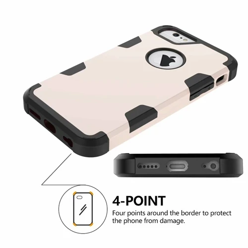 Golden Black Для iPhone 6S/6 4," гибридный противоударный защитный резиновый силиконовый чехол для задней панели 7 8 Plus X Xs чехол - Цвет: Golden Black