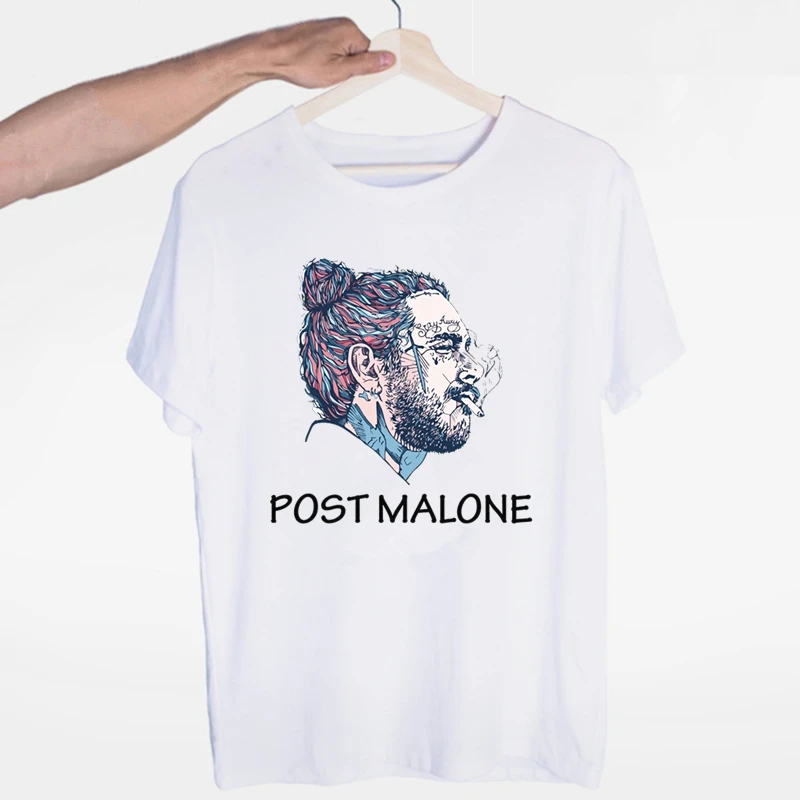 歌手ポスト マローンtシャツ男性ファッションヒップホップの夏のtシャツポスト マローン印刷ボーイ半袖oネックトップ Tシャツ Aliexpress