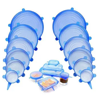 

Silicone Fresh-Keeping Cover 12-Piece Stretchable Multi-Function Fruit And Vegetable Cling Film Preservation Bowl Cover