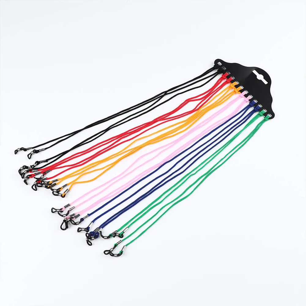 Multicolor Black Nylon Glasses String Cord Holder Sunglasses 12pcs/Lot for Tavel Eyeglasses Lanyard Neck Rope Strap glasses straps