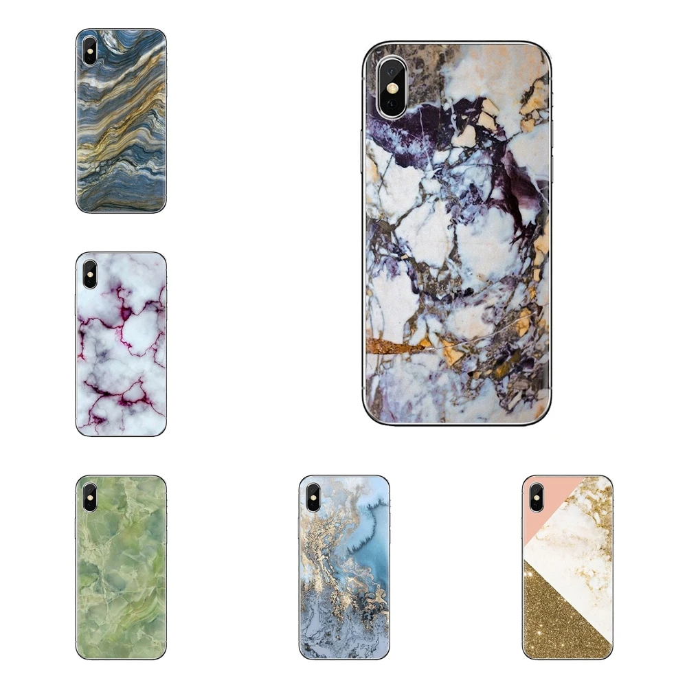 For Samsung Galaxy J1 J2 J3 J4 J5 J6 J7 J8 Plus 2018 Prime 2015 2016 2017 Black gold Marble Stone Soft Transparent Cases Covers |