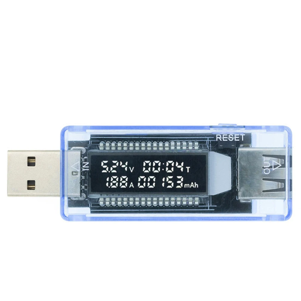 Цифровой USB-измеритель емкости зарядного устройства тока напряжения тестер