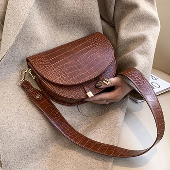 

Alligator Women's bag new fashion crocodile pattern semi-circle handbag women shoulder bag 01-SB-ewbyxk