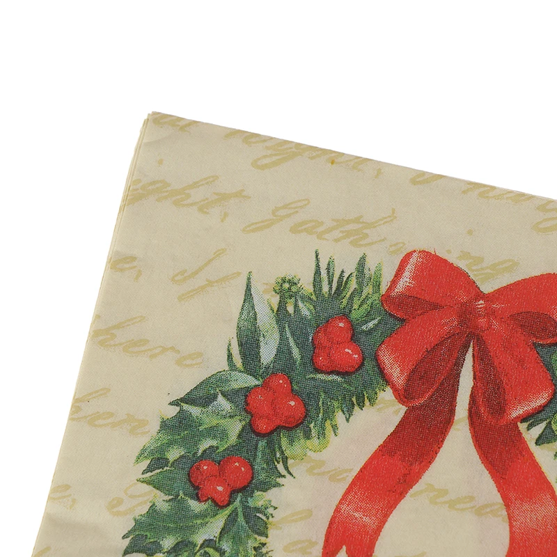 20PCS/set Napkins Disposable Garland Printed Graphic Tissues Serviettes Hand Paper for Christmas Baby Shower Birthday Decor