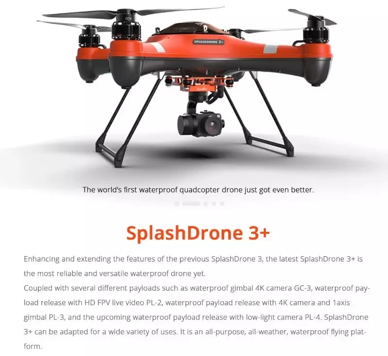 Quadcopter drone - Splash Drone 2 Fisherman - SWELLPRO - fishing