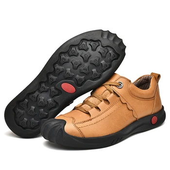 

New Genuine Leather Hiking Shoes Men Trekking Rock Climbing Jogging Walking Sports Shoes Outdoor Sneakers Casual Hunting Shoes