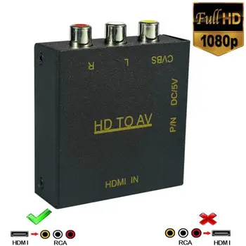 

HDMI to AV RCA CVBs Composite Video Audio Converter Adapter for TV PC Laptop converter box