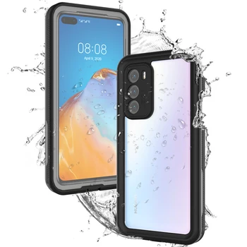 

For Huawei P40 P40 Pro Waterproof Case 360 Degree Protective Dustproof Shockproof Cover Shell For Huawei P40 Case Transparent