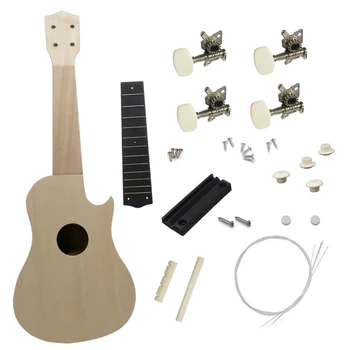 

21 Inch Ukulele DIY Kit Hawaii Guitar Soprano Ukelele Support Painting Kids Children Musical Instrument Toys
