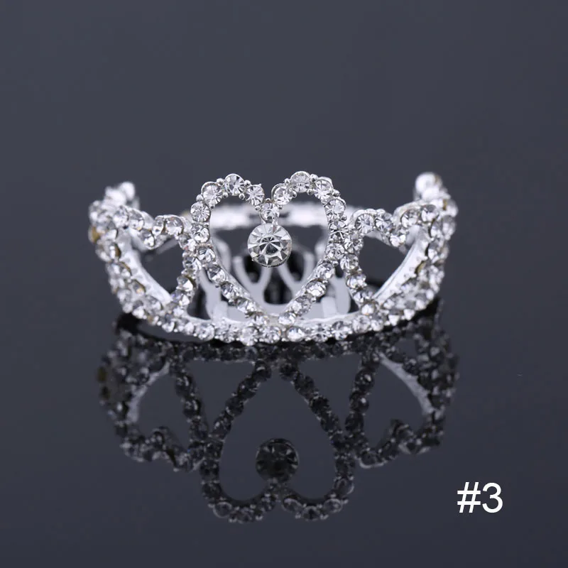 TDQUEEN миниатюрные круглые диадемы и короны с расческой Посеребренные стразы