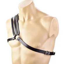 Men's Faux Leather Lingerie Harness Bondage Erotic Rivet Chest Belts Adjustable