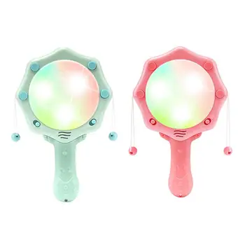 

1PC Baby Rattle Music Lighting Rattle Shake And Grasp Hand Development Teethers Toy No Battery Red Green