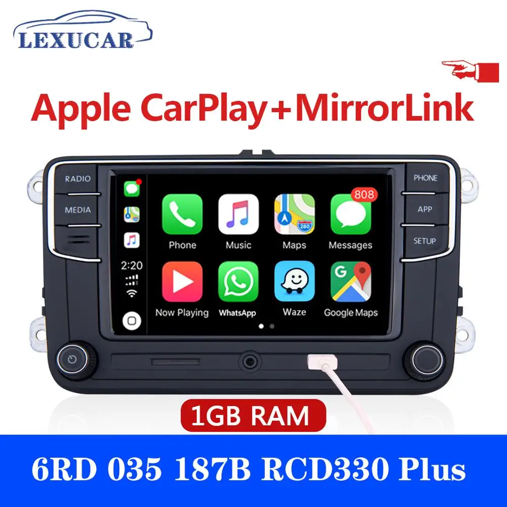 Kaufen LEXUCAR RCD330 Plus RCD330G RCD 330 330G Carplay Radio 6RD 035 187B Für VW Golf 5 6 Jetta CC MK6 MK5 Passat B6 B7 Tiguan 187B