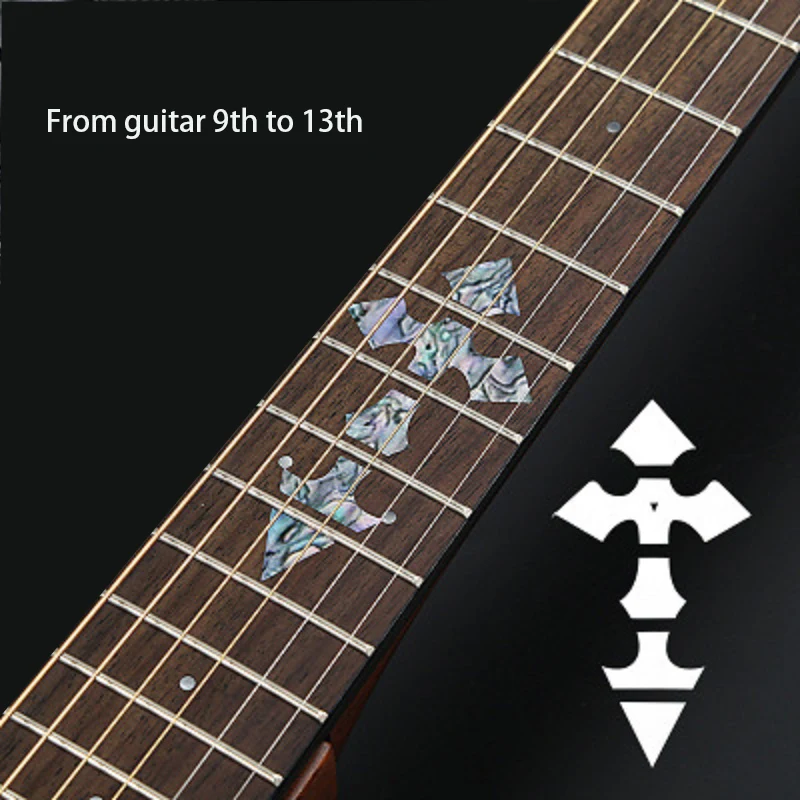Крест инкрустация наклейки гриф наклейка для электроакустической гитары Бас ультра тонкая наклейка Аксессуары для гитары 18 стилей - Цвет: 7