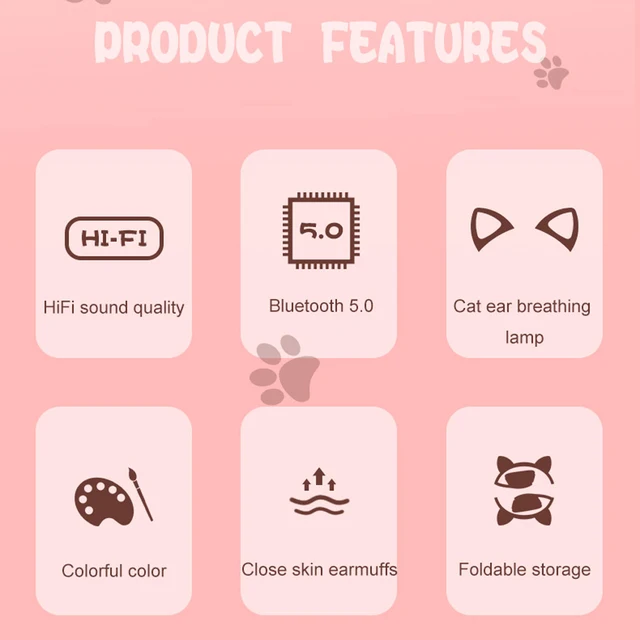 40566-654441.jpg Casque d'écoute sans fil Bluetooth, écouteurs avec micro, lumière Flash