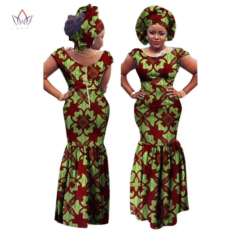 О-образным вырезом Африка платье для Для женщин летние Винтаж длинное-Party-кружева Дашики вышивка Африканский Базен Риш Femme плюс Размеры WY1776 - Цвет: 21