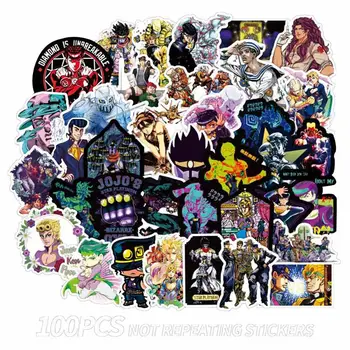 

100Pcs/Set JOJO Japanese Anime Cartoon Graffiti Sticker For Decal On Guitar Suitcase Laptop Phone Fridge Motorcycle Car