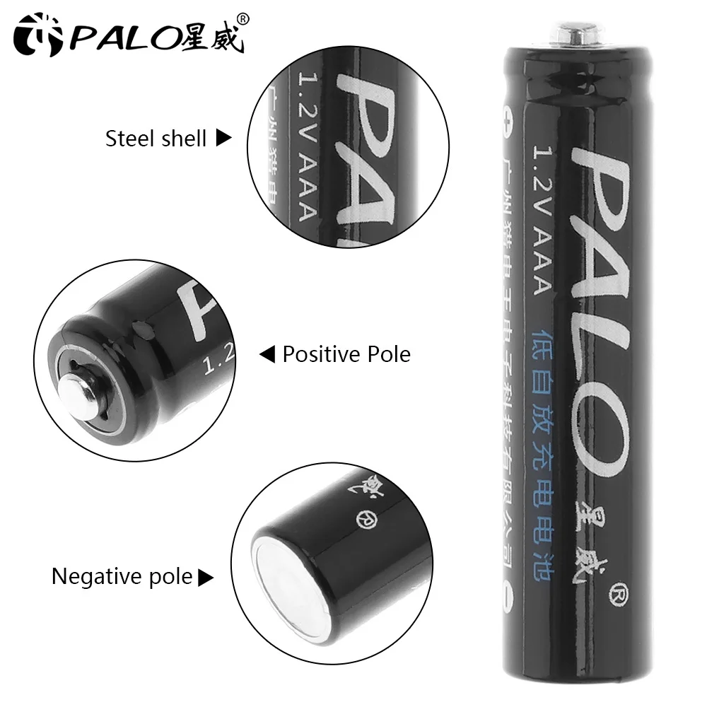 Palo Bateria Recarregável com Carregador Inteligente 1.2v Aaa Ni-mh 1100mah 3a Controle Remoto Brinquedo - Image 2