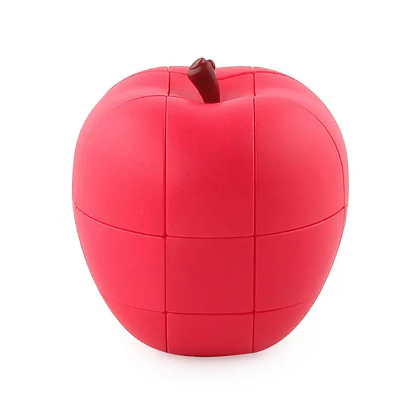 Третий заказ снимает стресс магические Кубики-пазлы для детей Рождественский подарок пластиковые офисные настольные игрушки рельефная антистрессовая головоломка куб игрушка - Цвет: apple