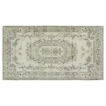 

Handmade Beige Vintage English English Area Rug 118x218 Cm-3'10''X7'2''