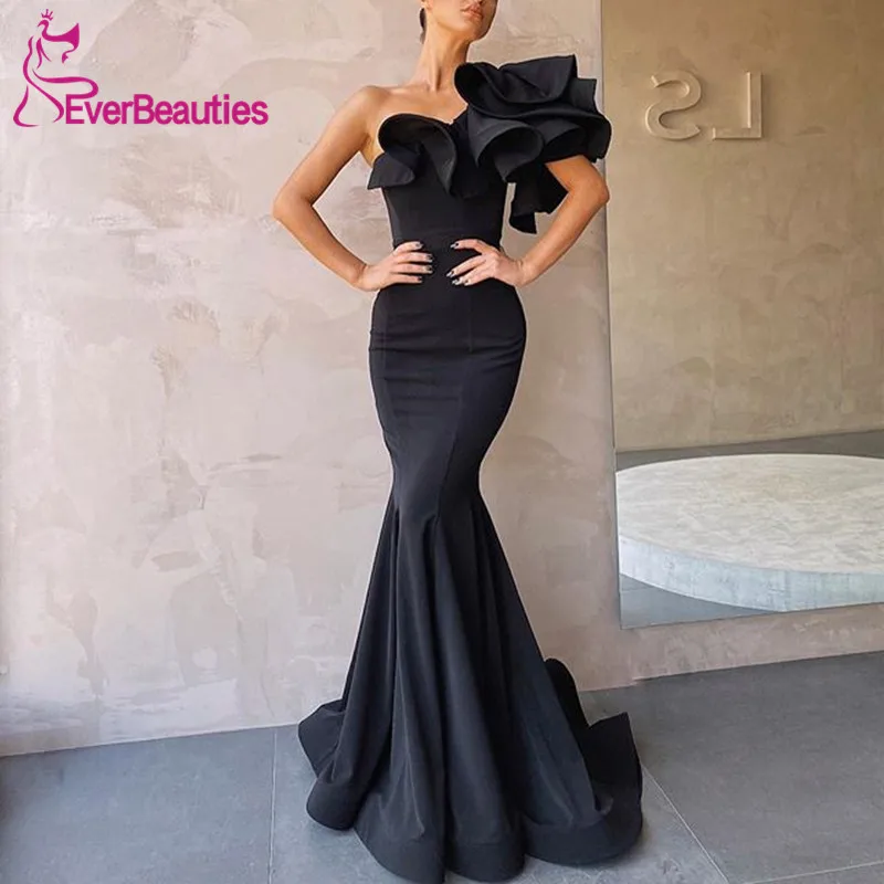 Vestido de festa, черные платья русалки для выпускного вечера, длинные атласные вечерние платья, Vestidos De Gala