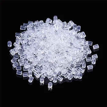 

1 Bag 3x3mm Clear Plastic Earring Ear Nuts Jewelry Findings Components Accessories ,Hole: 0.3mm; about 8000pcs/bag F80