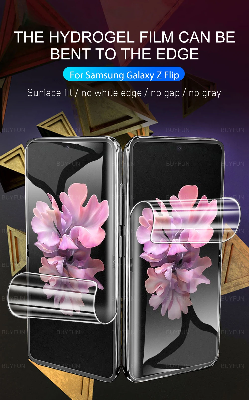 Hydrogel Film For Samsung Galaxy Z Flip Full Cover Front Soft Film on for Samsung Z Flip galaxy z flip3 camera screen protector t mobile screen protector