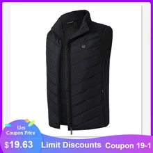 Мужской жилет, жилет из углеродного волокна, теплый зимний жилет, постоянная температура, зарядка через USB, интеллектуальная безопасность, пальто, электрическое отопление, M-4XL