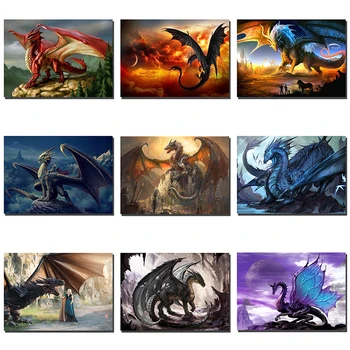 

Cross stitch diamant daimond 5D Diamond painting painting kit set Full Square Cuadros art animals Dragon Fantasy homefun tools