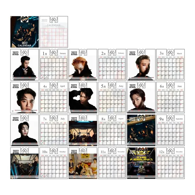 Kpop Bangtan Boys Bp Exo 2022 Table Calendar Txt Stray Kids Twice Seventeen New Year Desk Calendar Agenda Organizer Planner Book|Jewelry Findings & Components| - Aliexpress