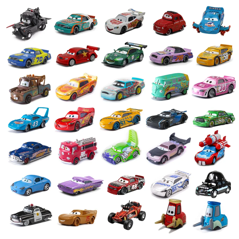 Modelo de Rayo McQueen de la película de Disney Pixar Cars 2 y 3, camión Uncle Mack, Jackson Storm, juguetes, escala 1:55, regalo de cumpleaños