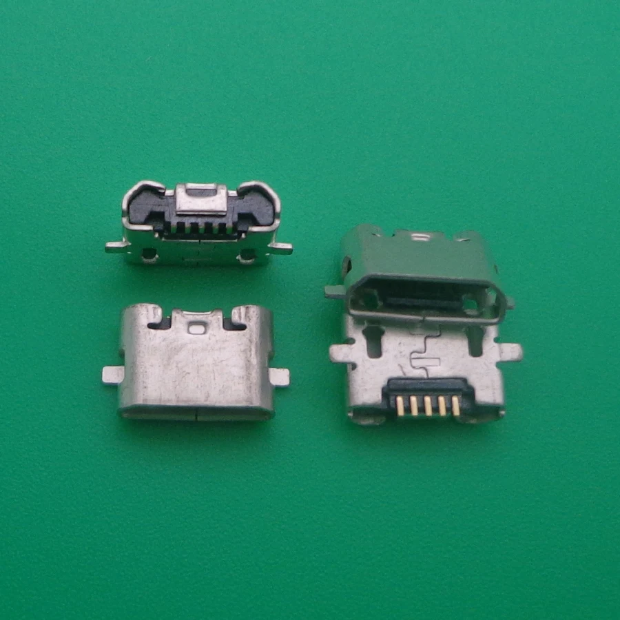 

100pcs Micro USB SMD DIP Charging Port Connector Plug Jack Socket 5PIN Repair Parts Replacement