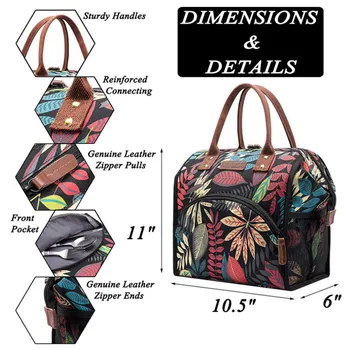 

Large Capacity Insulated Lunch Box Meal Package With Zipper Closure Outdoor Waterproof Picnic Bag