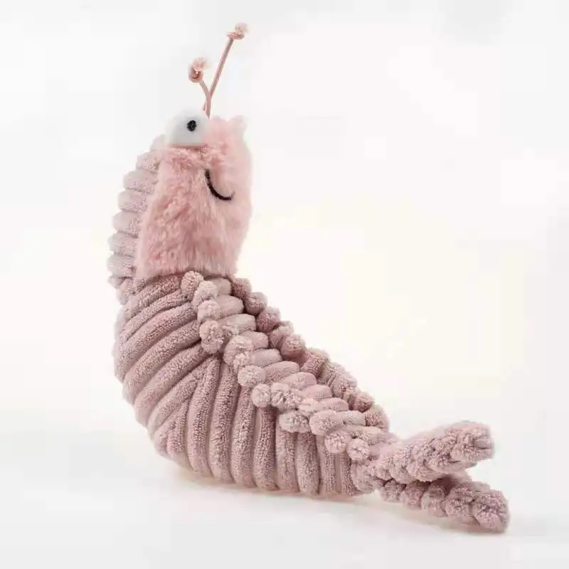 Peluche Pippi pour animaux de compagnie, jouet en forme de crevette,  longueur 22cm