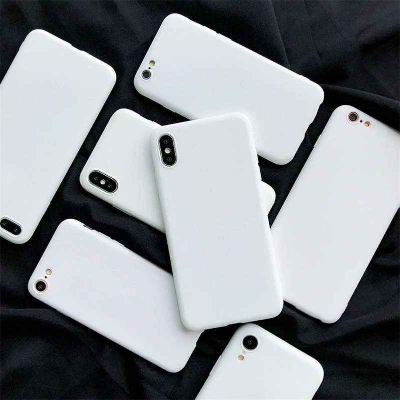 White Black Matte Coque For iPhone 12 11 Pro Xs Max XR X 6 6S 7 8 Plus SE 2020 TPU Back Cover For iPhone 13 pro max Phone Case lifeproof case iphone 11