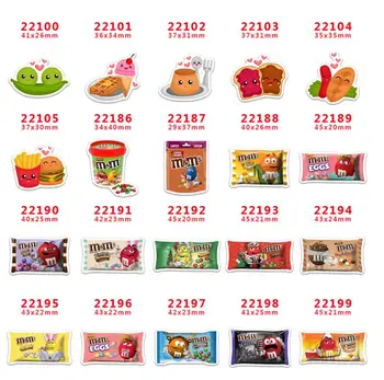 

M bean chocolate Resin for Hair Bows Snack cartoon character flat back planar resin Crafts for DIY Phone Decorations .FQ22199