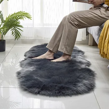 

Faux Fur Area Rug Long Plush Carpet Shaggy Nordic Style Mat Pad For Living Room Bedroom Sofa Floor Dropship 60 X 180CM