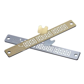 

1pcs Car-styling Car Luminous Temporary Parking Card With Suckers And Phone Number Card Plate Auto Stickers For Dropship