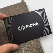 Программируемая считывающая и записывающая пассивная печатная бизнес NFC металлическая смарт-карта/13,56 МГц nfc чип из нержавеющей стали Именная Карта