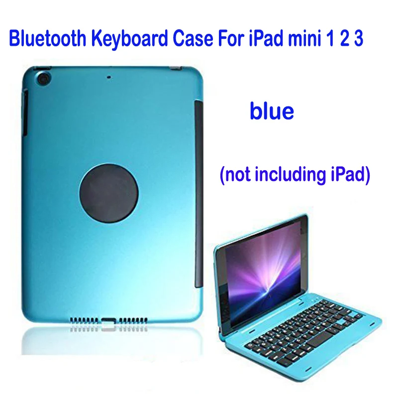 Портативный тонкий беспроводной Bluetooth клавиатура чехол для Apple Ipad Mini 1 2 3 4 5 - Цвет: For Mini 123 blue