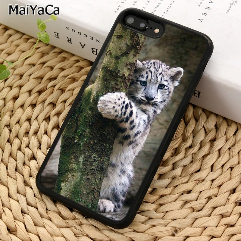 MaiYaCa пушистый милый снежный Леопардовый Тигр чехол для телефона iPhone 5 6S 7 8 plus 11 12 13