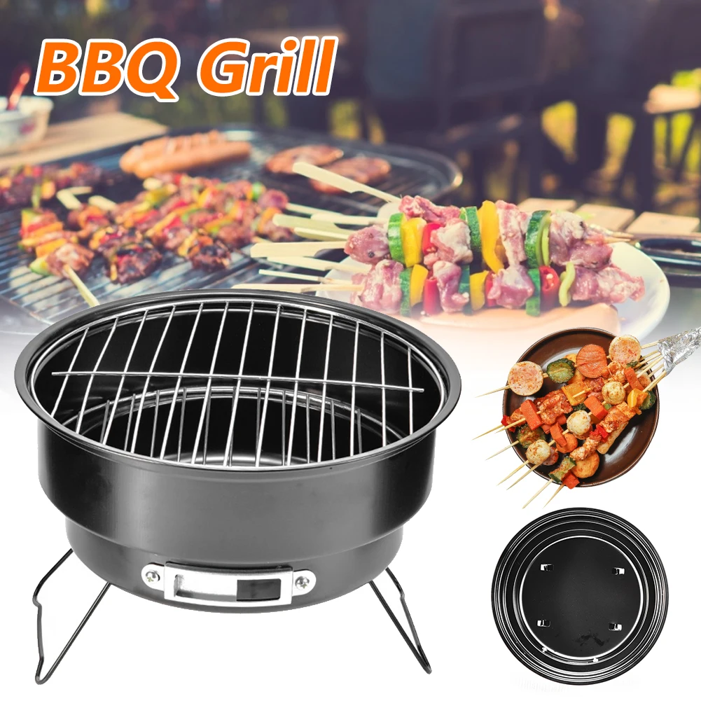 Portable BBQ Grill Indoor Barbecue Stove Outdoor Camping Travel Charcoal Kitchen Tools Cookware Accessories | Дом и сад