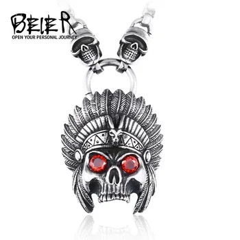 

BEIER 316L stainless steel Unique animal pendant necklace punk skull men's pendant fashion jewelry gift