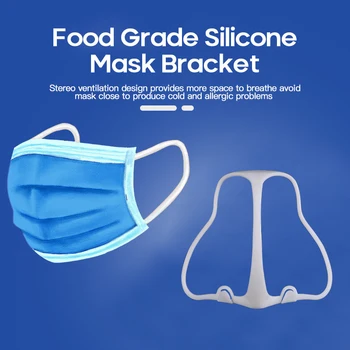 

Unisex 3D Mouth Mask Support Breathing Assist Help Mask Inner Cushion Bracket Silicone Mask Holder Breathable Food Grade Valve