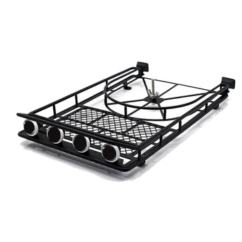 

Metal Roof Rack Luggage Carrier with LED Light for 1/10 RC Crawler D90 Axial SCX10 SCX10 II 90046 90047
