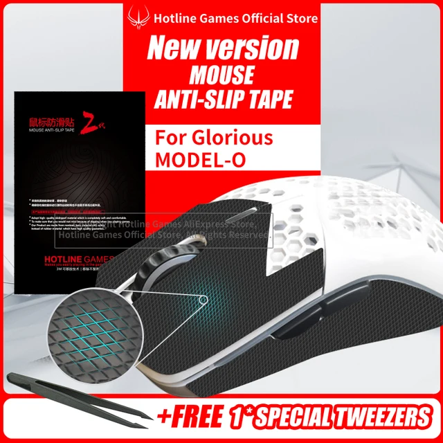 Hotline Games Mouse Anti-Slip Tape for Glorious MODEL O Mouse Sweat Resistant Pads Mouse Side Anti-Slip Stickers Mouse Skates 1Set Anti Slip Tape