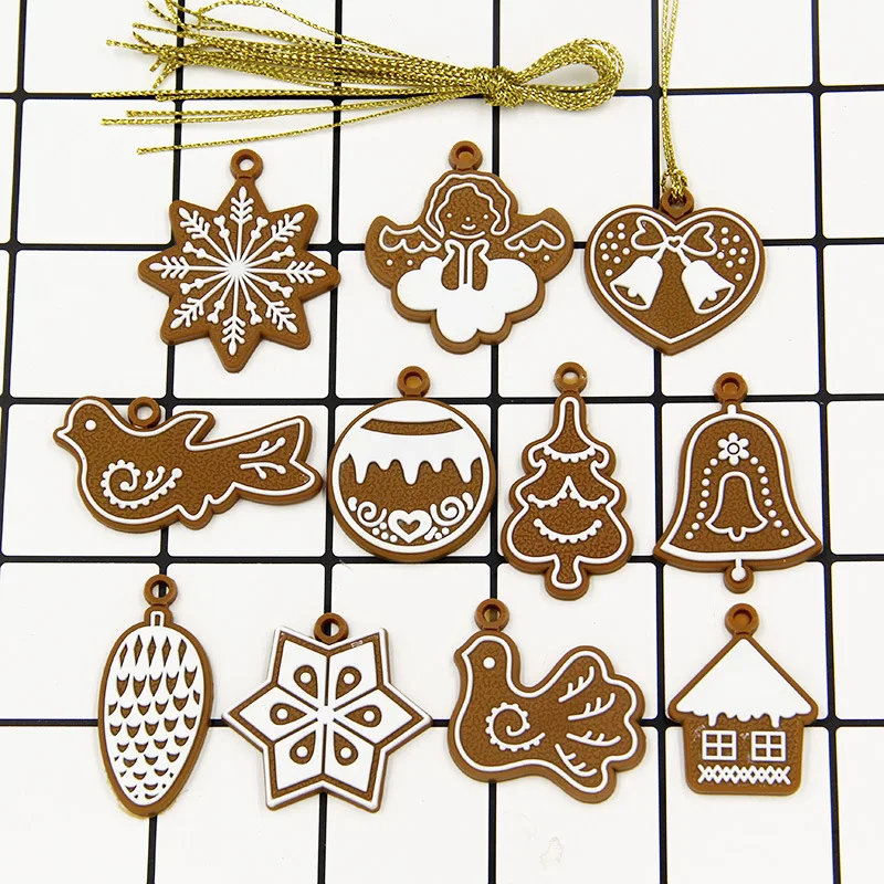 Manufacturers Direct Selling Christmas Tree Accessories Decorative Items Polymer Clay Pendant Ginger People Cake Snowman Polymer